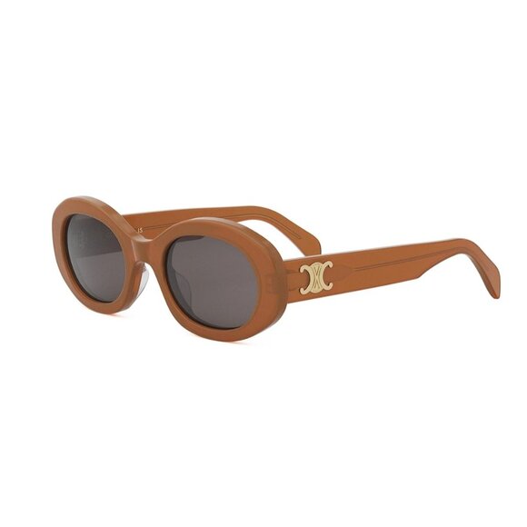 NWT CELINE WOMEN SUNGLASSES ORANGE OVAL EYEWEAR - Picture 1 of 2